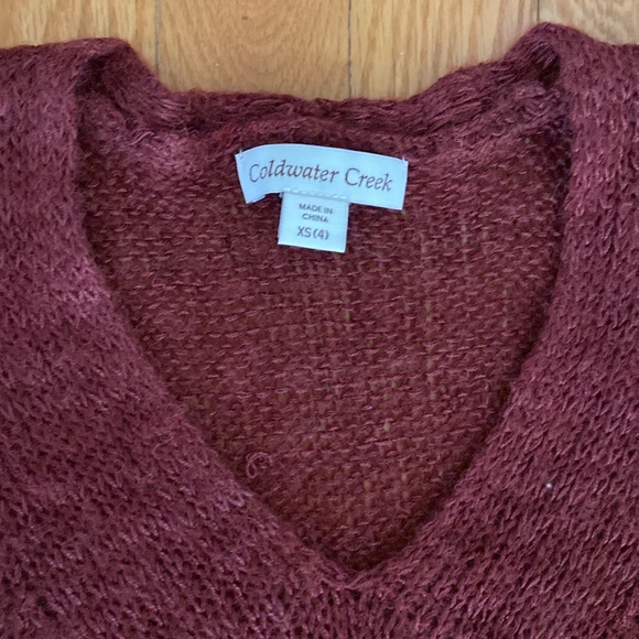 Coldwater Creek NWT Linen Blend V Neck Sweater - Picture 8 of 10